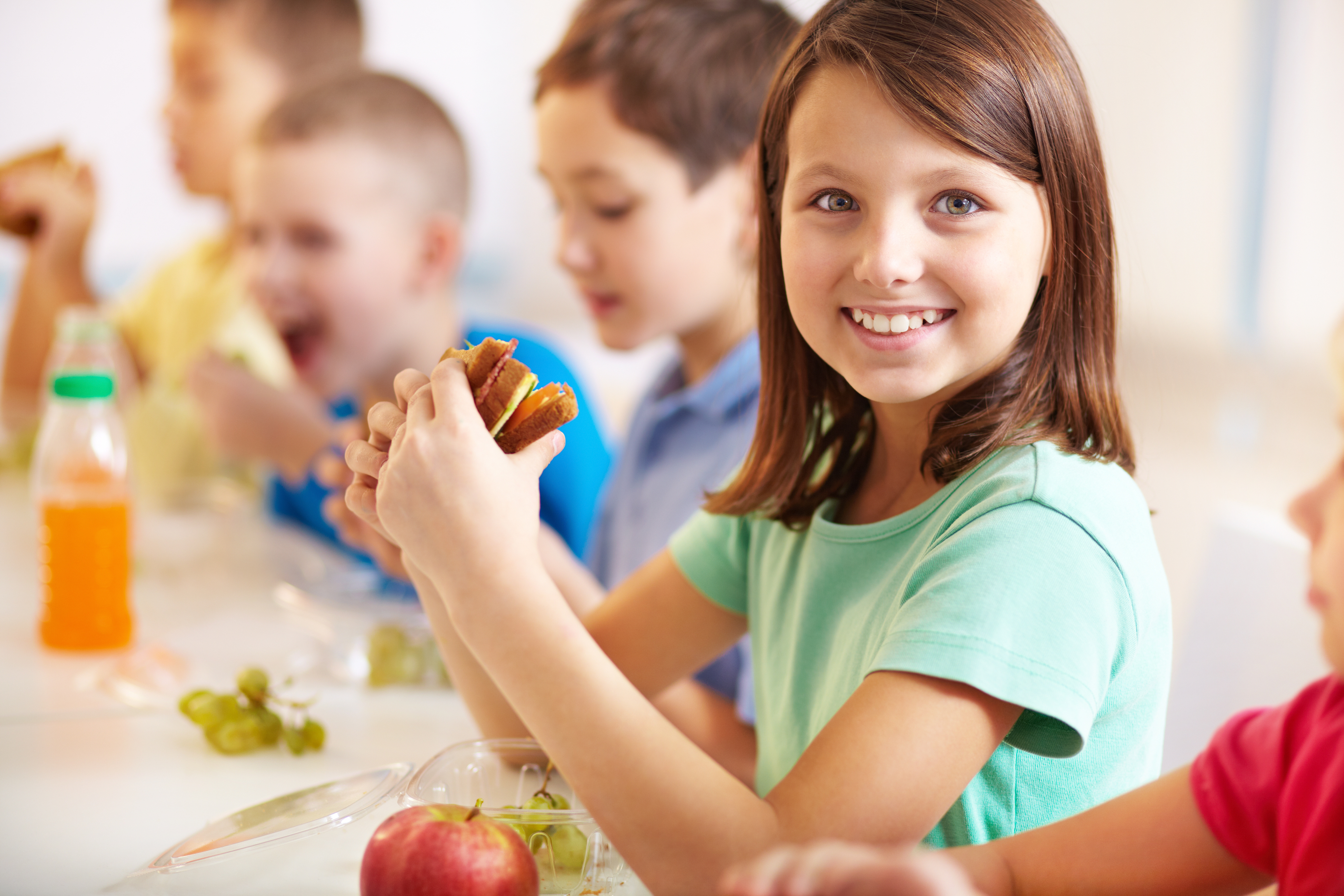Kids Having Lunch